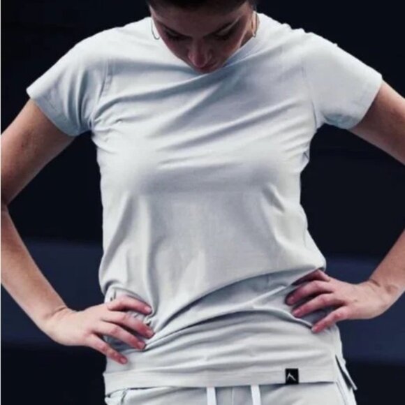 Rokwolf Women's Lunar Rock Split Hem Athletic Lounge Tee, Size Small - Picture 1 of 10
